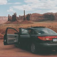 How to break in a new car-Saturn in Monument Valley, Utah