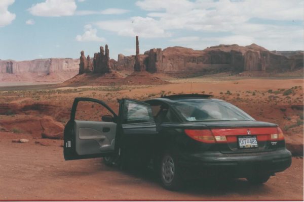 How to break in a new car-Saturn in Monument Valley, Utah