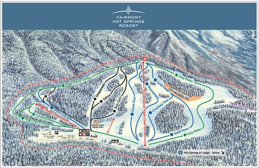 Fairmont Hot Springs Ski Trail Map