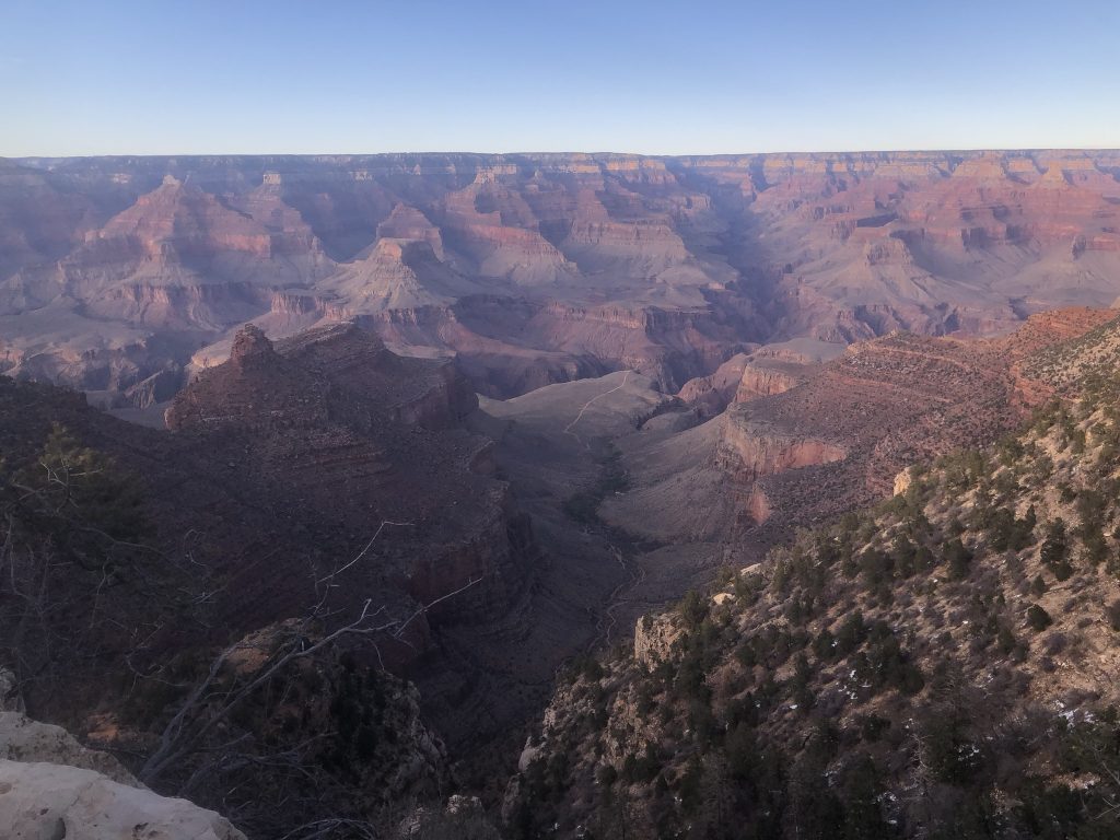 Bright Angel Trail, looking toward Havasu Gardens campground and the trail to Plateau Point-hike to the bottom-Frazzledad