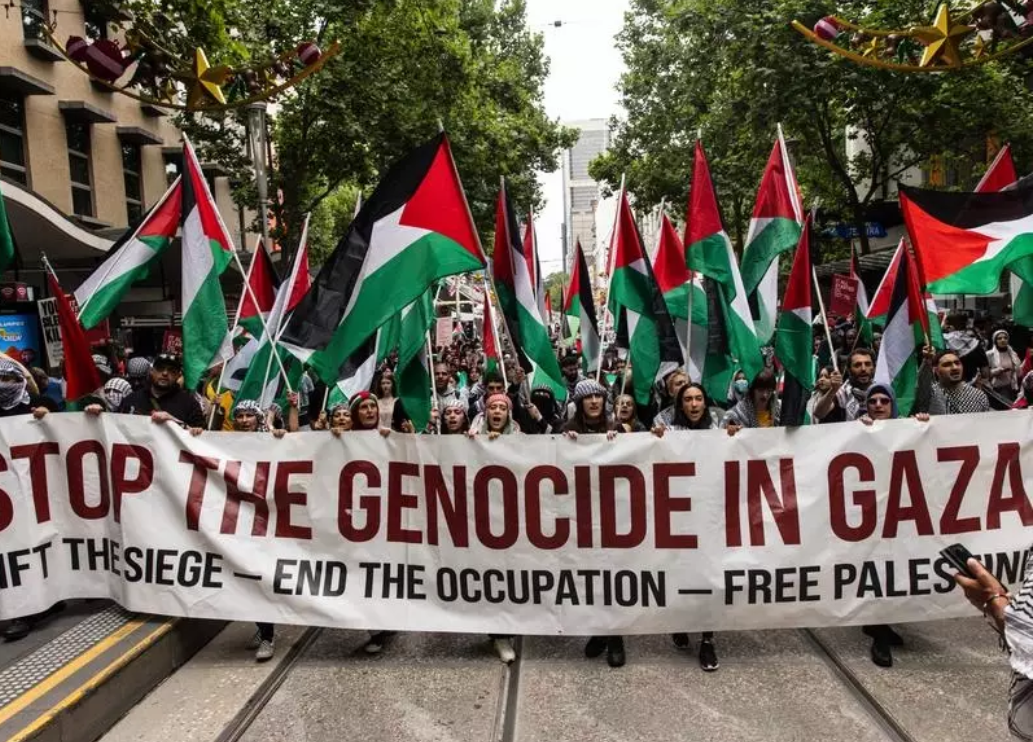 Gaza genocide street protest