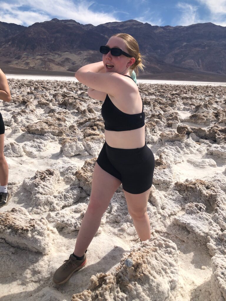 Beth-Rose at the Devil's Golf Course