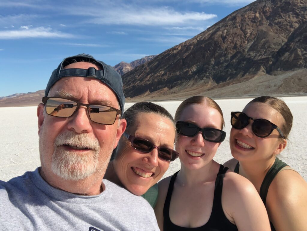 death valley road trip-selfie at Badwater Basin