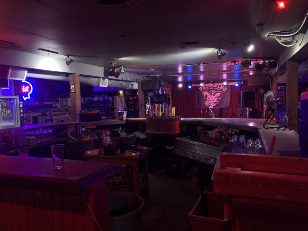 traveling with your teen for a university audition-downstairs at the Palomino Smokehouse in Calgary